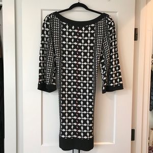 Laundry by Design Black, White + Red Knit Dress